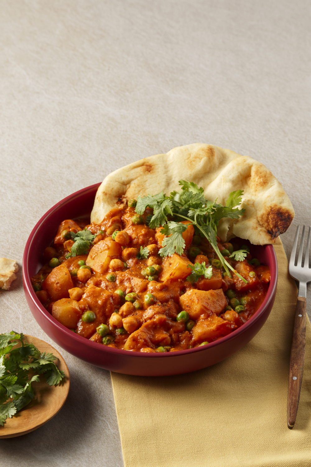 One pot au cari aux patates et pois chiches